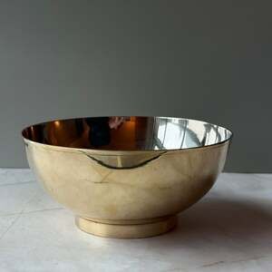 Vintage Brass Pedestal Bowl